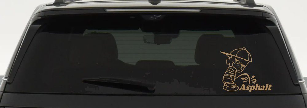 Pee On Asphalt Off Road Car or Truck Window Decal Sticker