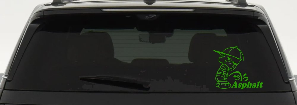 Pee On Asphalt Off Road Car or Truck Window Decal Sticker