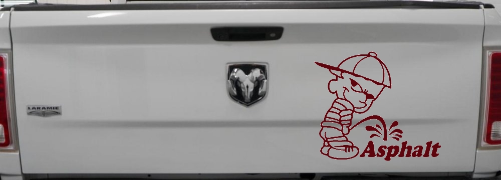 Pee On Asphalt Off Road Car or Truck Window Decal Sticker