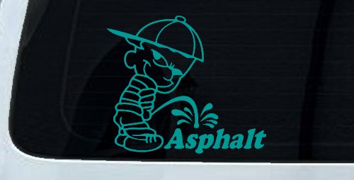 Pee On Asphalt Off Road Car or Truck Window Decal Sticker