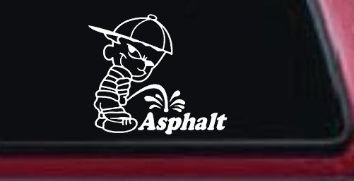 Pee On Asphalt Off Road Car or Truck Window Decal Sticker