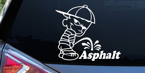 Pee On Asphalt Off Road Car or Truck Window Decal Sticker