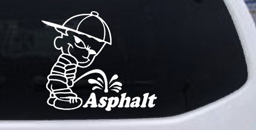 Pee On Asphalt Off Road Car or Truck Window Decal Sticker