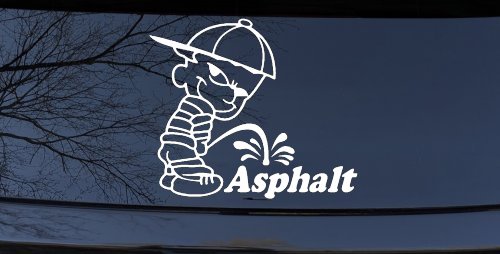 Pee On Asphalt Off Road Car or Truck Window Decal Sticker