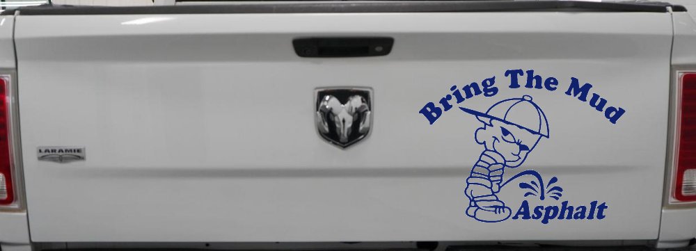 Bring The Mud Pee On Asphalt Off Road Car or Truck Window Decal Sticker