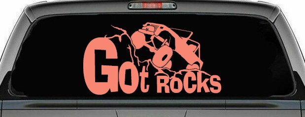 Got Rocks Off Road Decal - Car Truck Window Vinyl Sticker (Coral)