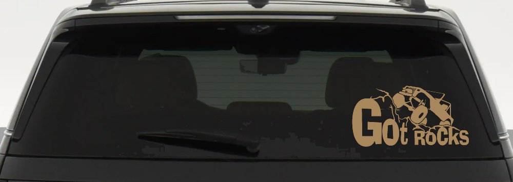 Got Rocks Off Road Car or Truck Window Decal Sticker (Light Brown)