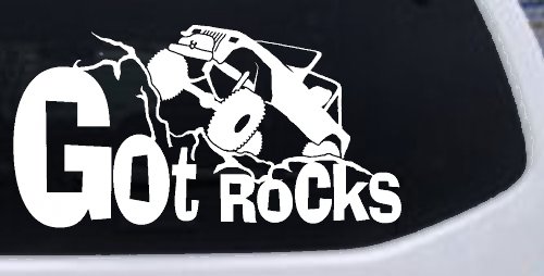 Got Rocks Off Road Car or Truck Window Decal Sticker (White)