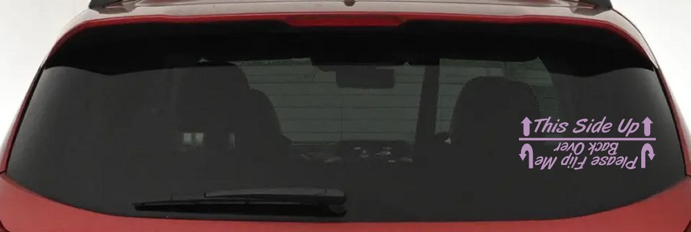 This Side Up Please Flip Me Back Over Funny Off Road Car or Truck Window Decal Sticker