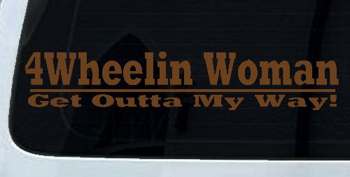 4 Wheelin Woman Off Road Car or Truck Window Decal Sticker