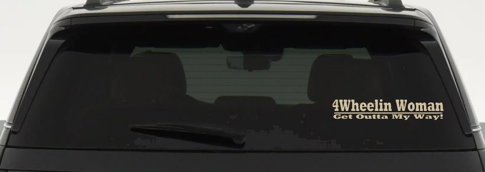4 Wheelin Woman Off Road Car or Truck Window Decal Sticker