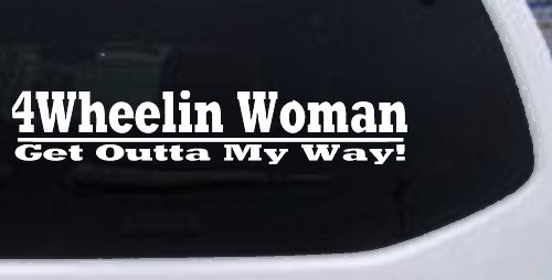 4 Wheelin Woman Off Road Car or Truck Window Decal Sticker