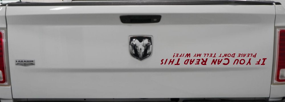 If You Can Read This Please Don't Tell My Wife Funny Off Road Car or Truck Window Decal Sticker (Burgundy)