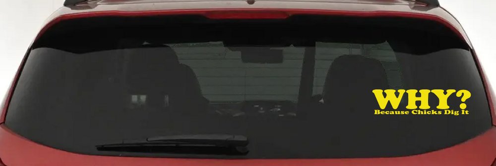 Why Because Chicks Dig It Funny Off Road Car or Truck Window Decal Sticker