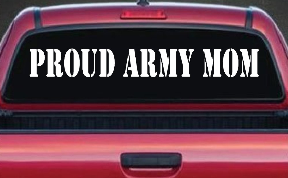 Proud Army Mom Military Car or Truck Window Decal Sticker