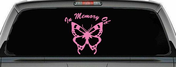 In Memory Of Butterfly Butterflies Car or Truck Window Decal Sticker