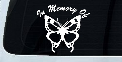 In Memory Of Butterfly Butterflies Car or Truck Window Decal Sticker