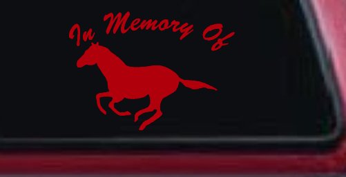 In Memory Of Horse Car or Truck Window Decal Sticker