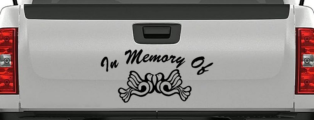 In Memory Of Turtle Doves Car or Truck Window Decal Sticker