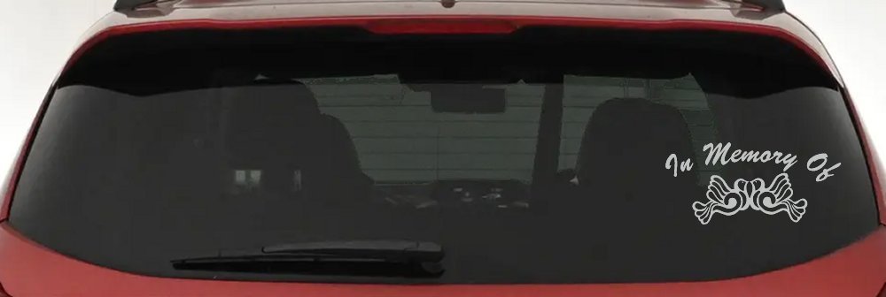 In Memory Of Turtle Doves Car or Truck Window Decal Sticker (Light Gray)