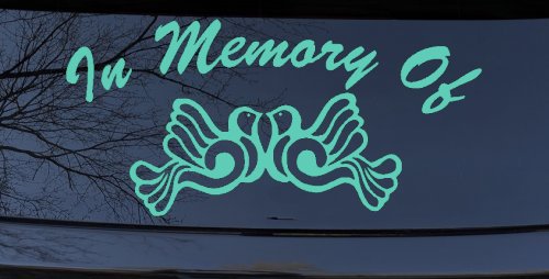 In Memory Of Turtle Doves Car or Truck Window Decal Sticker