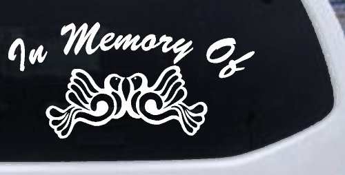 In Memory Of Turtle Doves Car or Truck Window Decal Sticker (White)