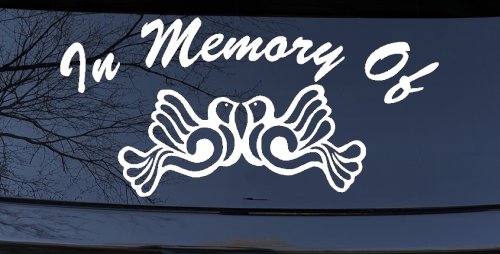 In Memory Of Turtle Doves Car or Truck Window Decal Sticker