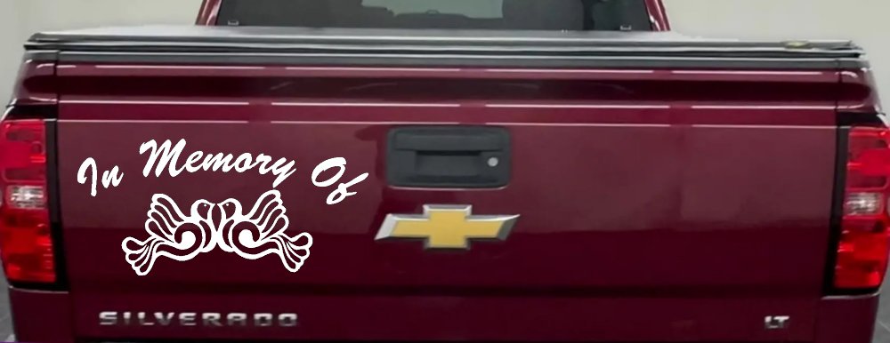 In Memory Of Turtle Doves Car or Truck Window Decal Sticker (White)