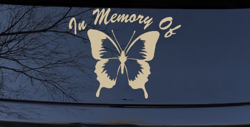 In Memory Of Butterfly Butterflies Car or Truck Window Decal Sticker