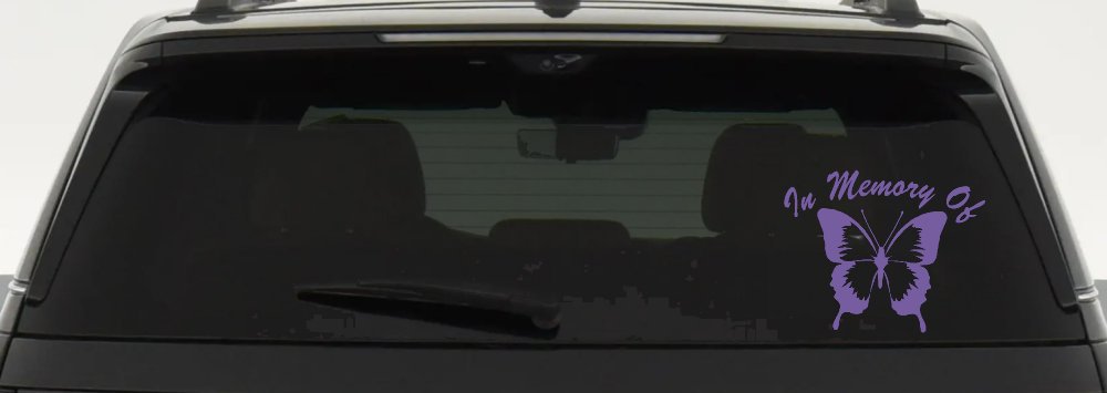 In Memory Of Butterfly Butterflies Car or Truck Window Decal Sticker