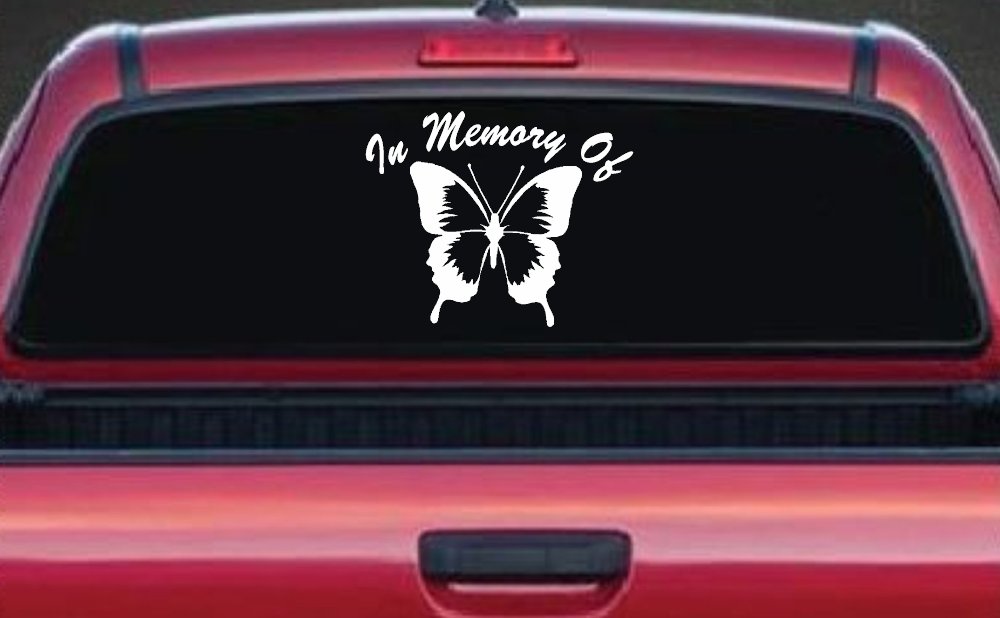 In Memory Of Butterfly Butterflies Car or Truck Window Decal Sticker