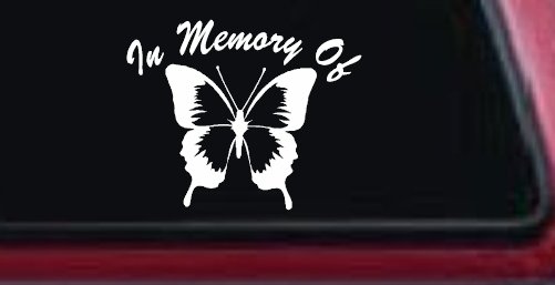 In Memory Of Butterfly Butterflies Car or Truck Window Decal Sticker
