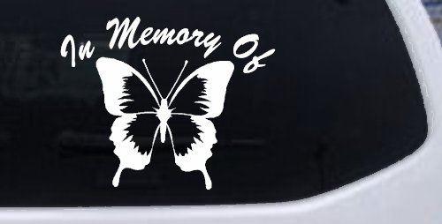 In Memory Of Butterfly Butterflies Car or Truck Window Decal Sticker