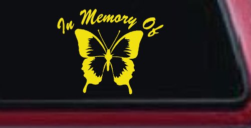 In Memory Of Butterfly Butterflies Car or Truck Window Decal Sticker