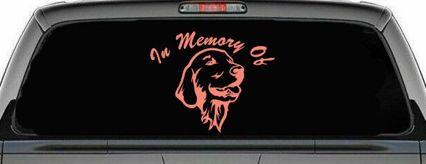 In Memory Of Golden Retriever Car or Truck Window Decal Sticker