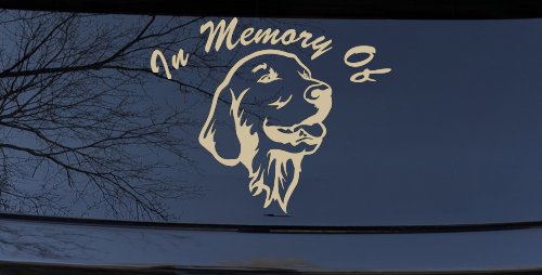 In Memory Of Golden Retriever Car or Truck Window Decal Sticker