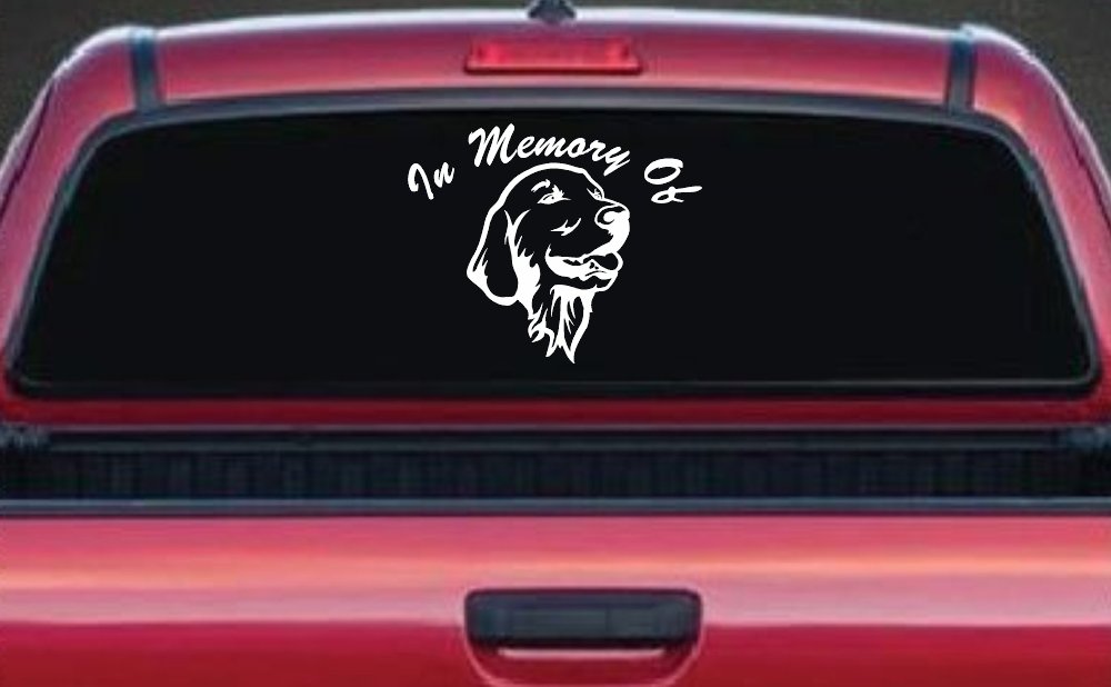 In Memory Of Golden Retriever Car or Truck Window Decal Sticker