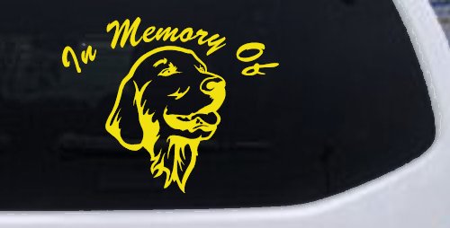In Memory Of Golden Retriever Car or Truck Window Decal Sticker