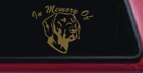 In Memory Of Labrador Retriever Car or Truck Window Decal Sticker