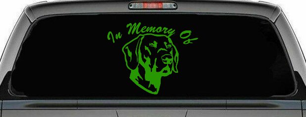 In Memory Of Labrador Retriever Car or Truck Window Decal Sticker