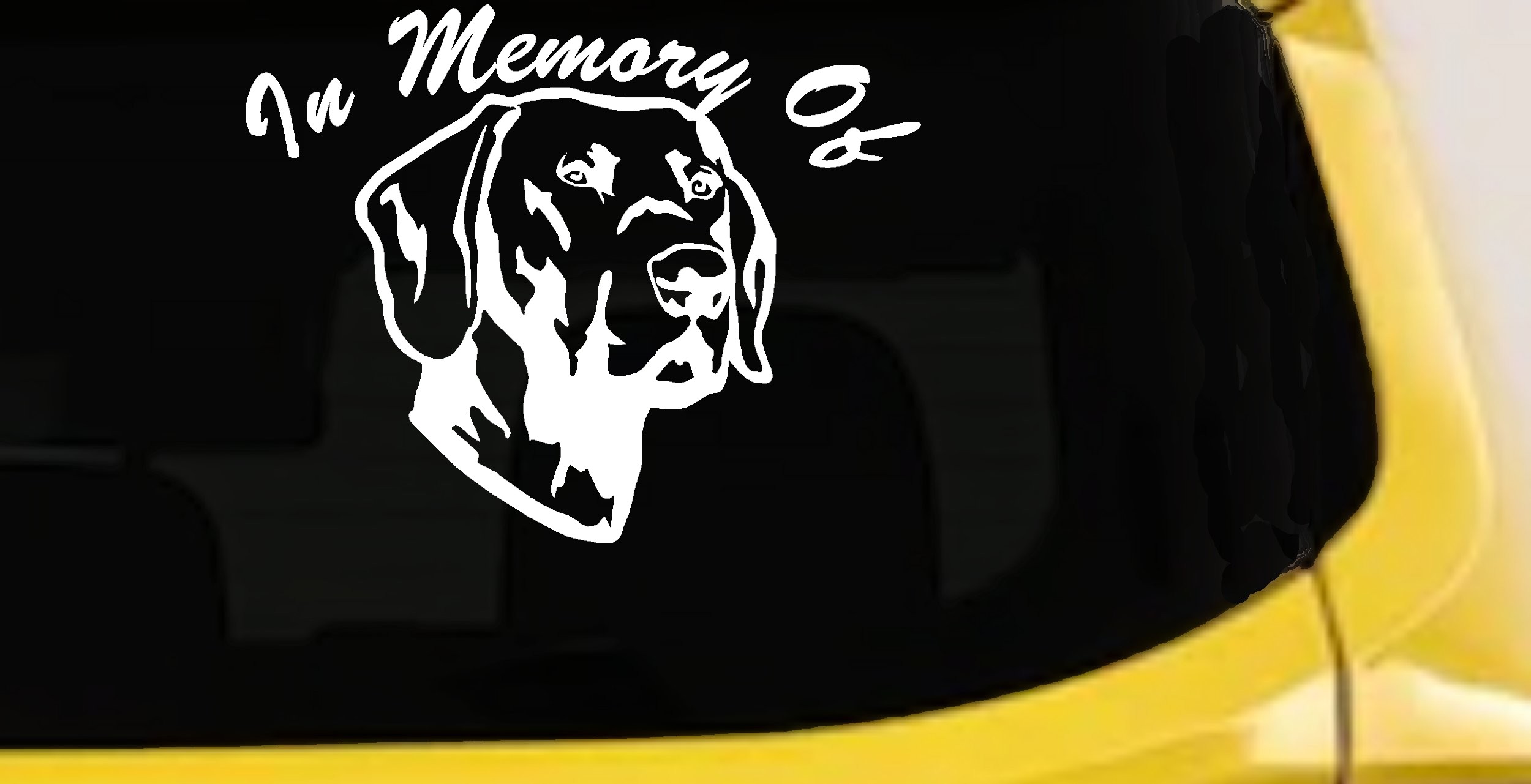 In Memory Of Labrador Retriever Car or Truck Vinyl Window Decal Sticker (White)