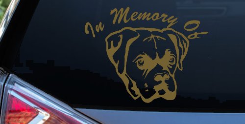 In Memory Of Boxer Bulldog Car or Truck Window Decal Sticker