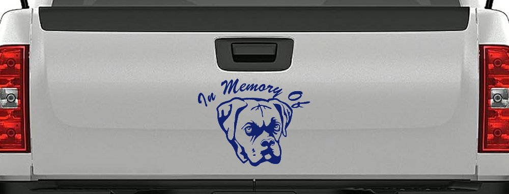In Memory Of Boxer Bulldog Car or Truck Window Decal Sticker