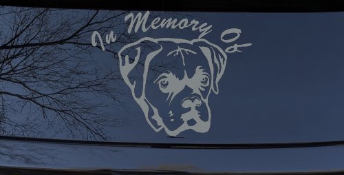 In Memory Of Boxer Bulldog Car or Truck Window Decal Sticker