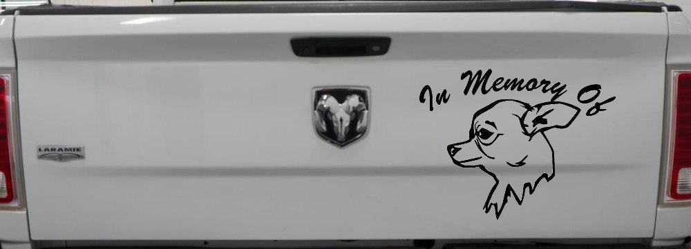 In Memory Of Chihuahua Car or Truck Window Decal Sticker