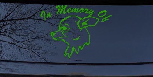 In Memory Of Chihuahua Car or Truck Window Decal Sticker