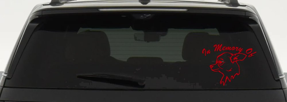 In Memory Of Chihuahua Car or Truck Window Decal Sticker