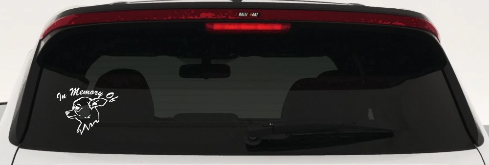 In Memory Of Chihuahua Car or Truck Window Decal Sticker
