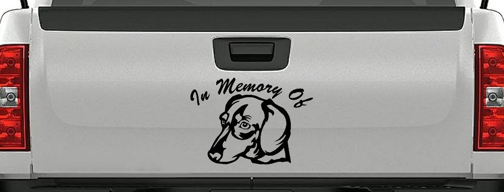 In Memory Of Dotson Dog Car or Truck Window Decal Sticker