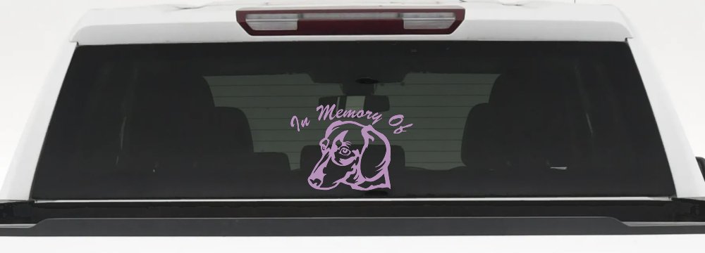 In Memory Of Dotson Dog Car or Truck Window Decal Sticker